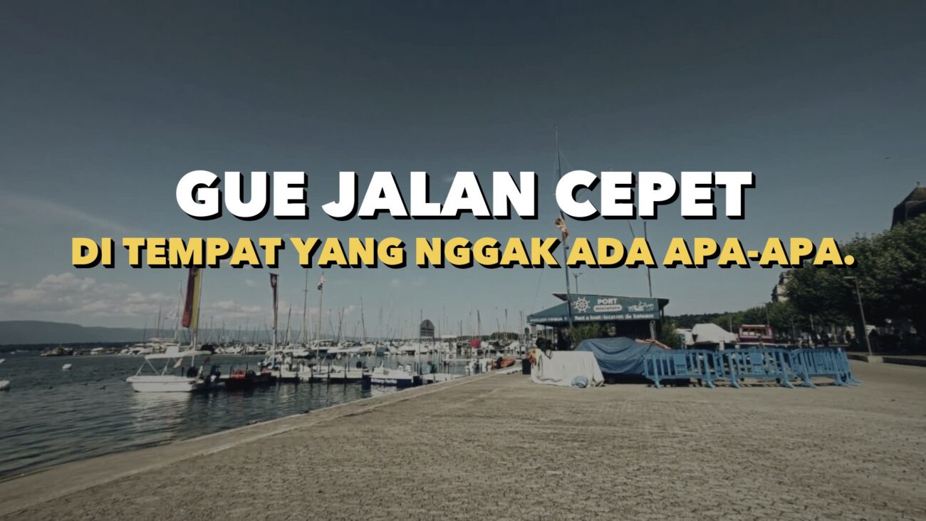 Tepi Danau Jenewa pada sore hari