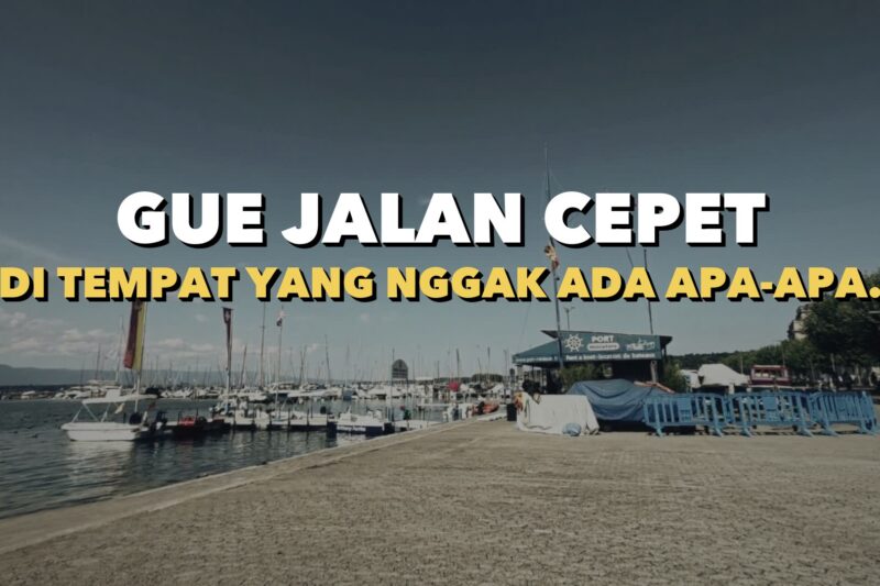 Tepi Danau Jenewa pada sore hari