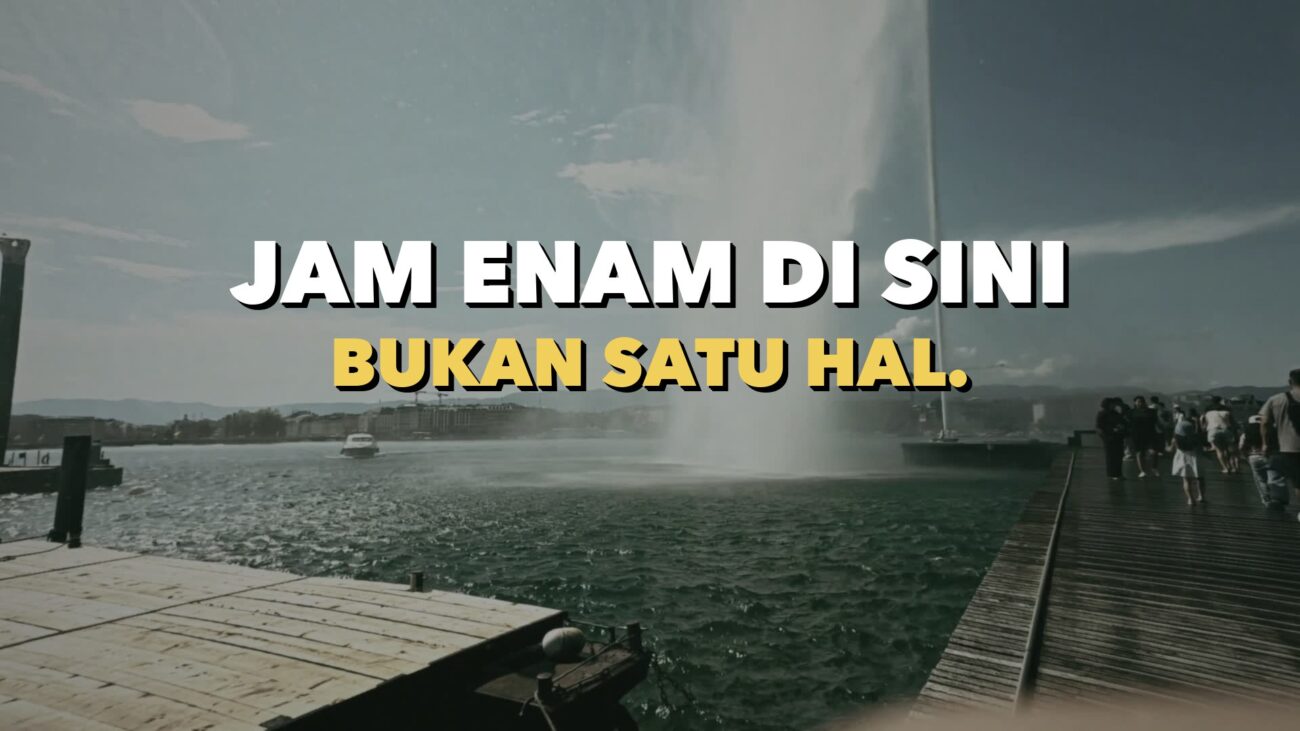Jalanan Jenewa pada sore hari