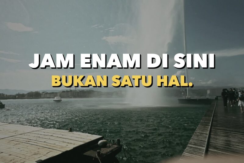 Jalanan Jenewa pada sore hari